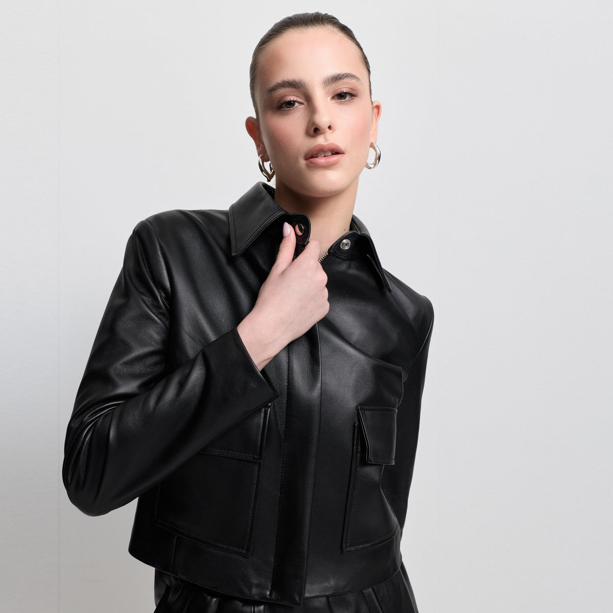 Audrey Jacket - Jet Black Leather