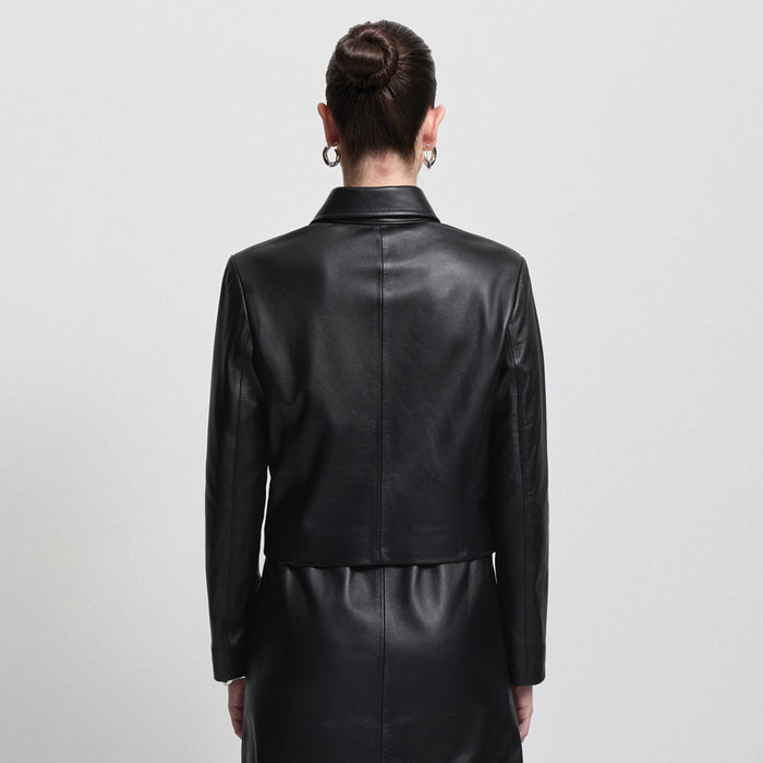 Audrey Jacket - Jet Black Leather