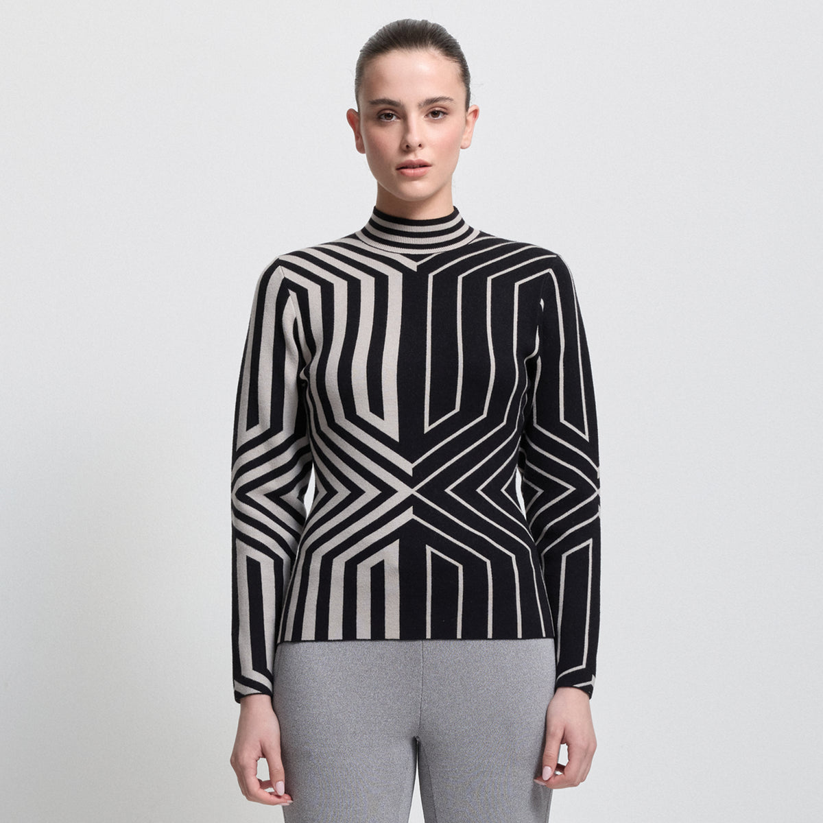 Base Layer Jacquard Knit - Jet Black