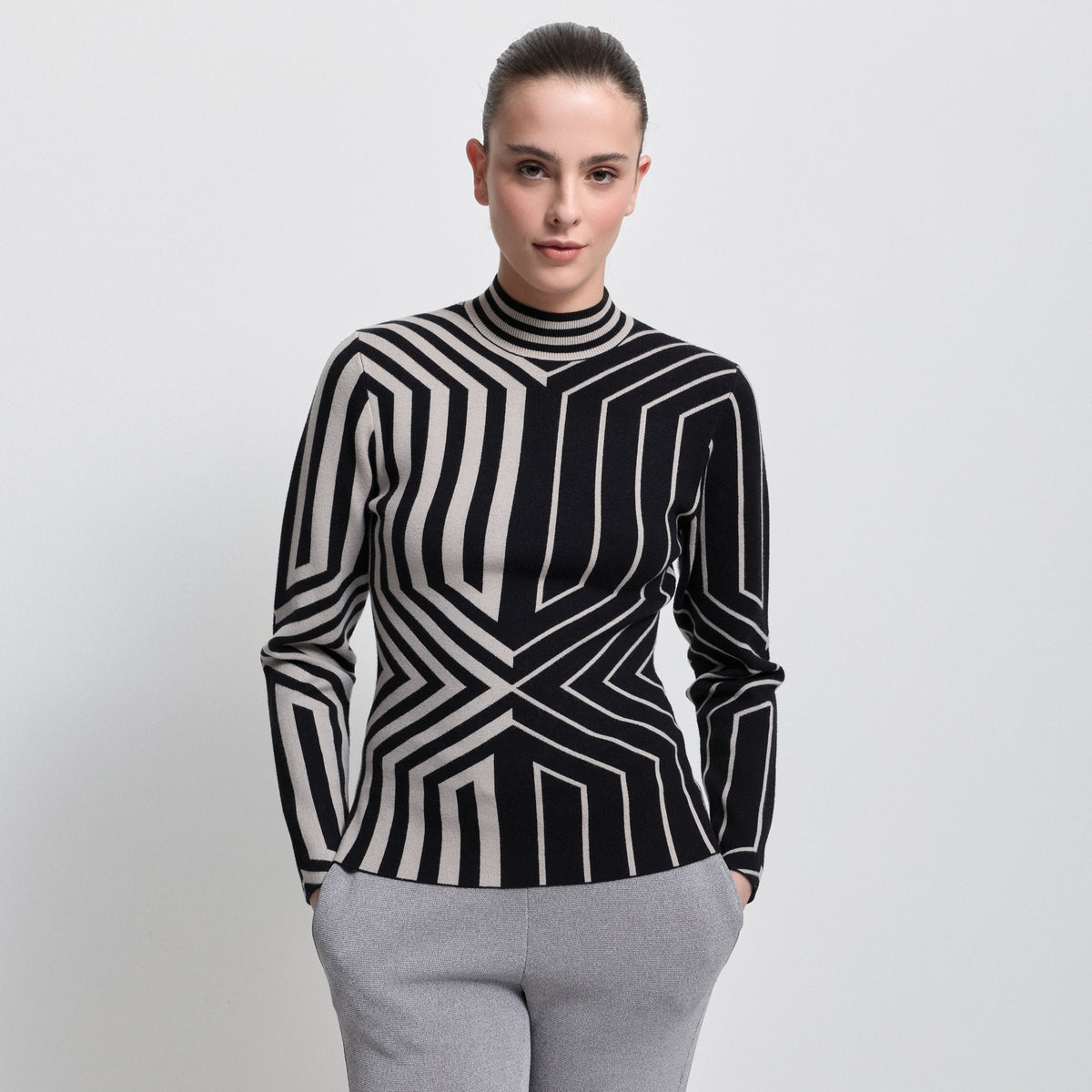Base Layer Jacquard Knit - Jet Black
