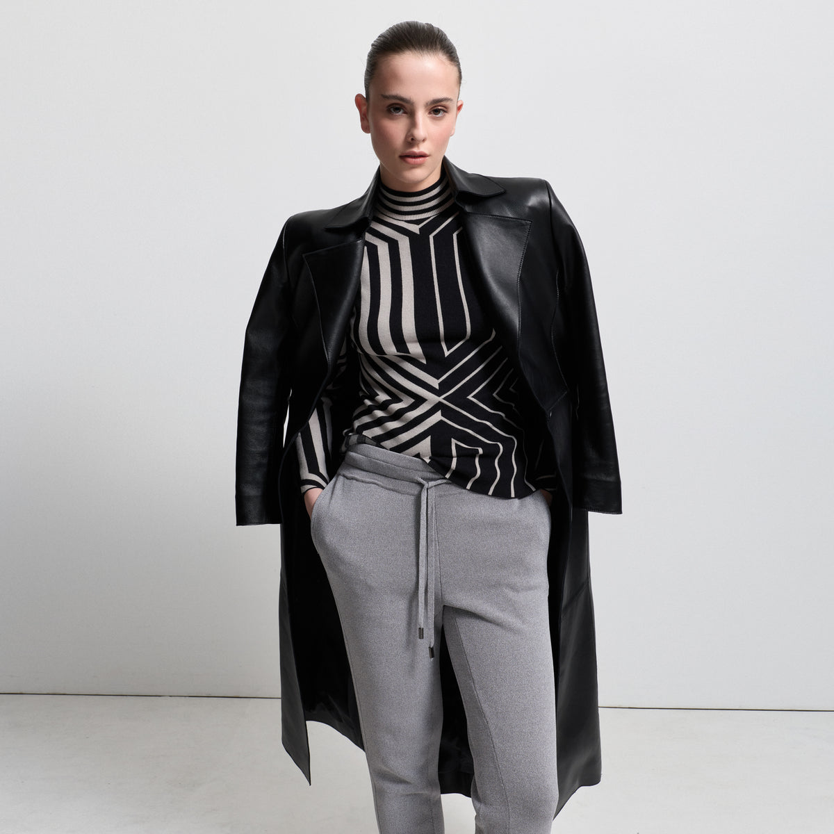 Base Layer Jacquard Knit - Jet Black