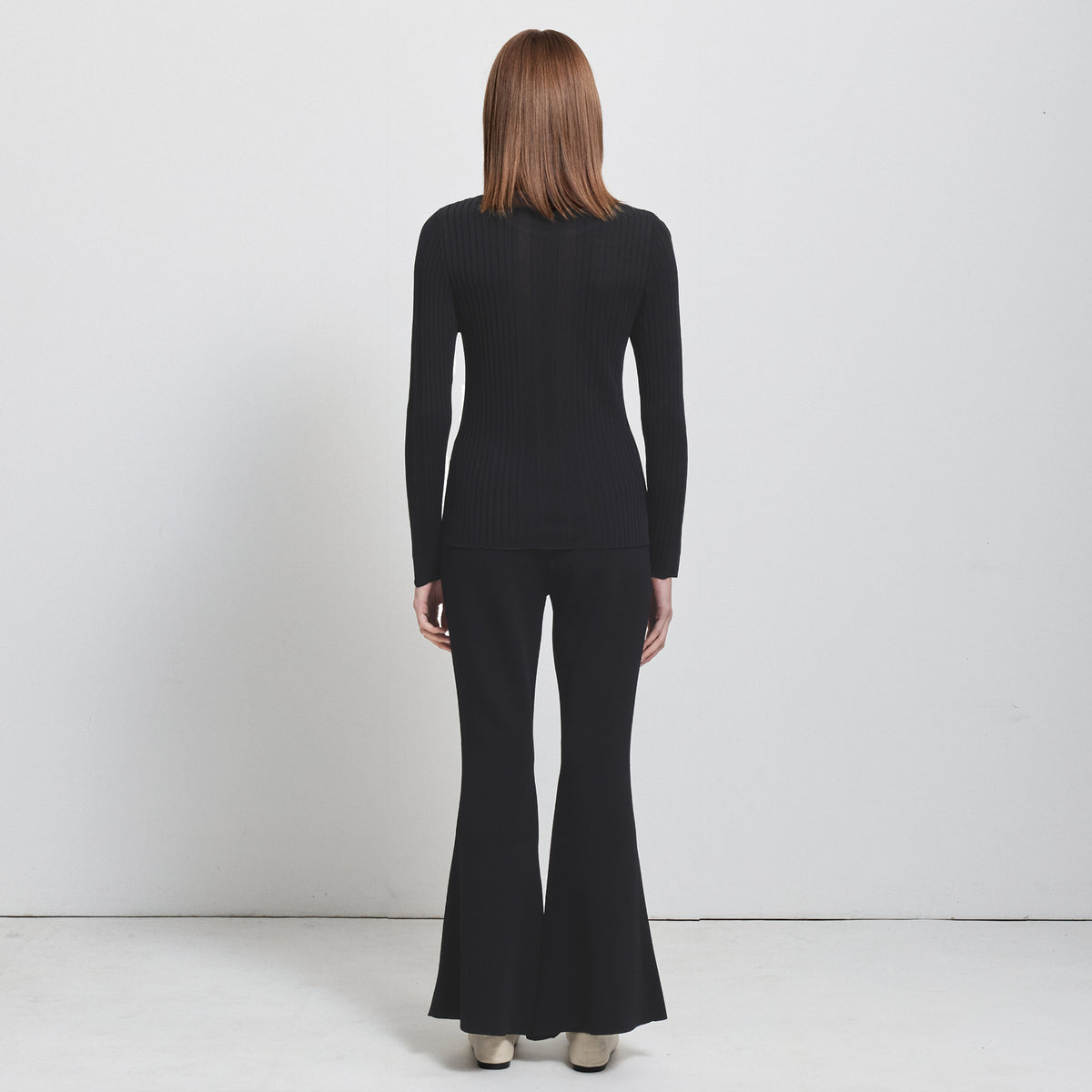 Base Layer Multi-Rib Long Sleeve Knit - Jet Black