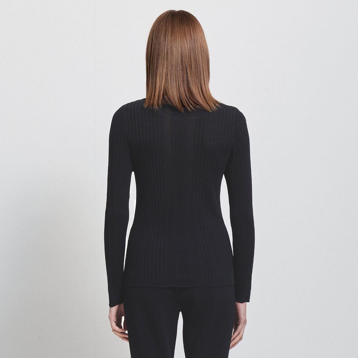 Base Layer Multi-Rib Long Sleeve Knit - Jet Black