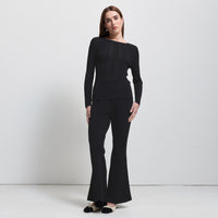 Base Layer Multi-Rib Long Sleeve Knit - Jet Black
