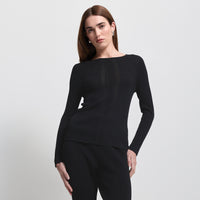 Base Layer Multi-Rib Long Sleeve Knit - Jet Black