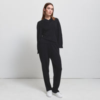 Base Layer Relaxed V-Neck Knit - Jet Black