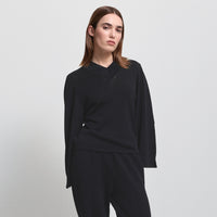 Base Layer Relaxed V-Neck Knit - Jet Black