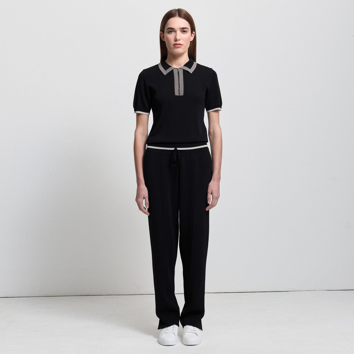 Base Layer Zip Polo - Jet Black