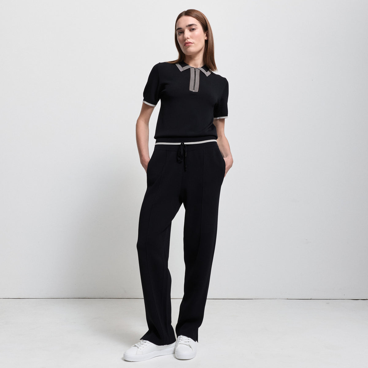 Base Layer Zip Polo - Jet Black