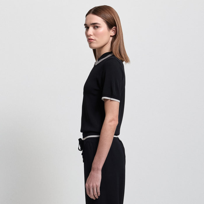 Base Layer Zip Polo - Jet Black
