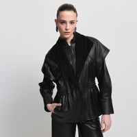 Charlize Jacket - Jet Black Leather