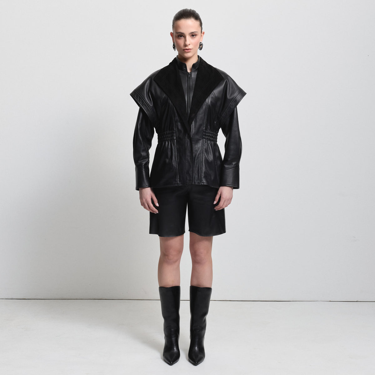 Charlize Jacket - Jet Black Leather