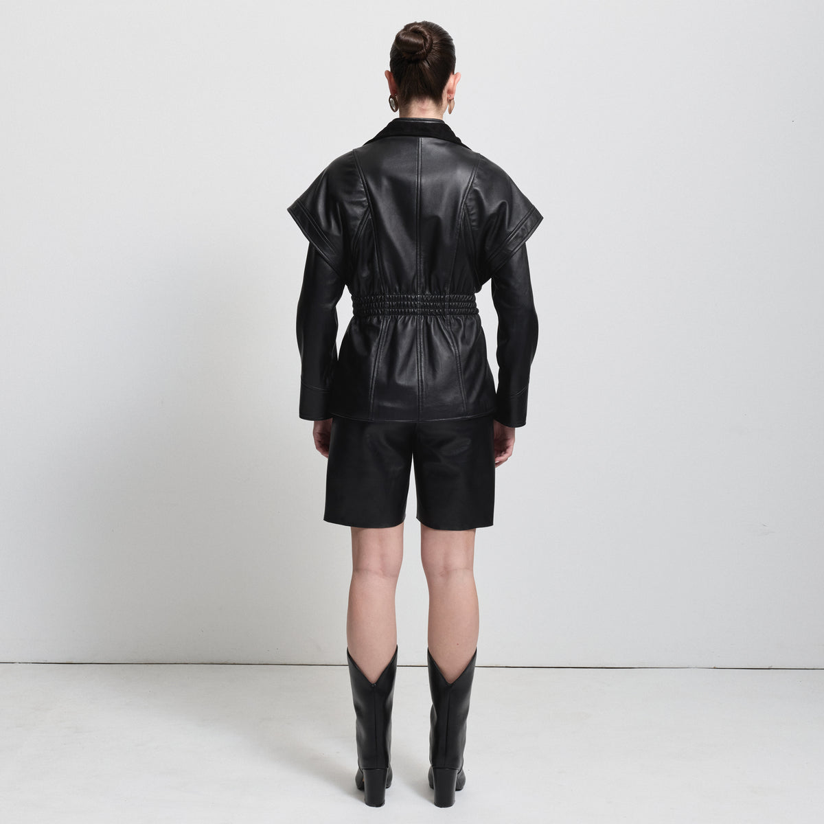 Charlize Jacket - Jet Black Leather