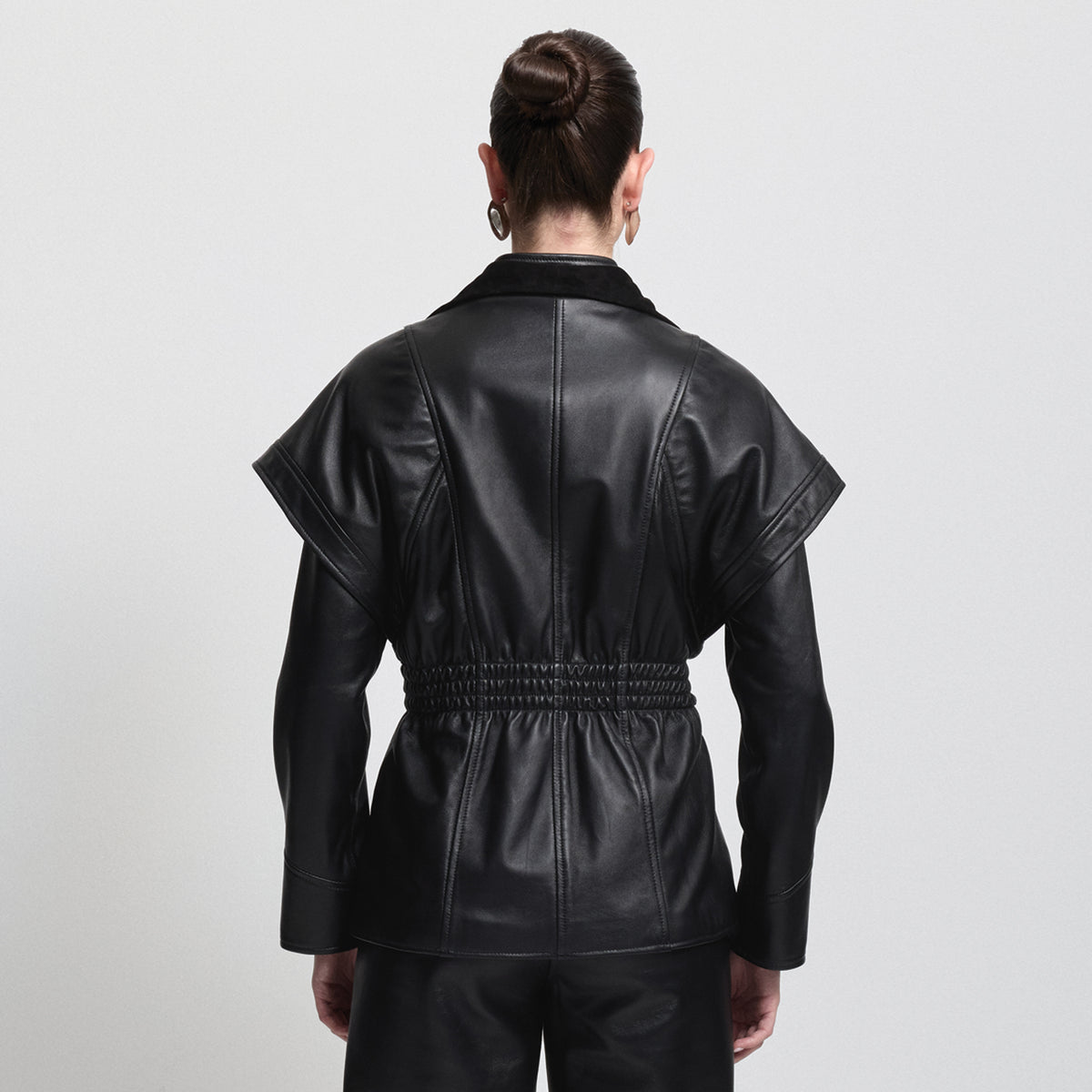 Charlize Jacket - Jet Black Leather