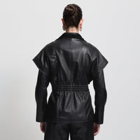 Charlize Jacket - Jet Black Leather