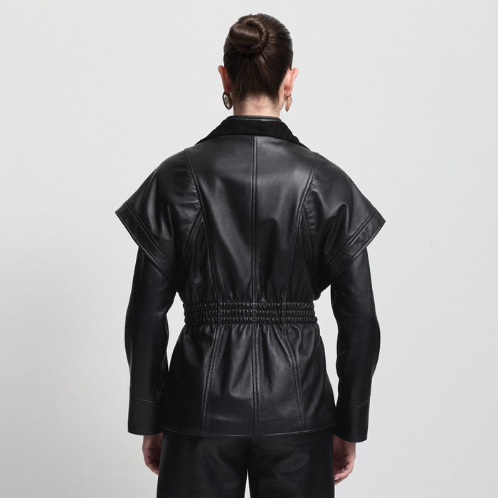 Charlize Jacket - Jet Black Leather