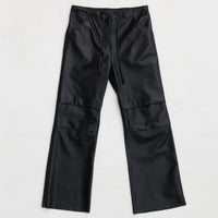 Colton Baggy Wide Leg Pant - Jet Black Leather