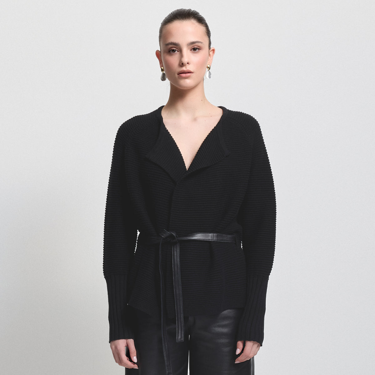 Eliana Cashmere Blend Knit - Jet Black