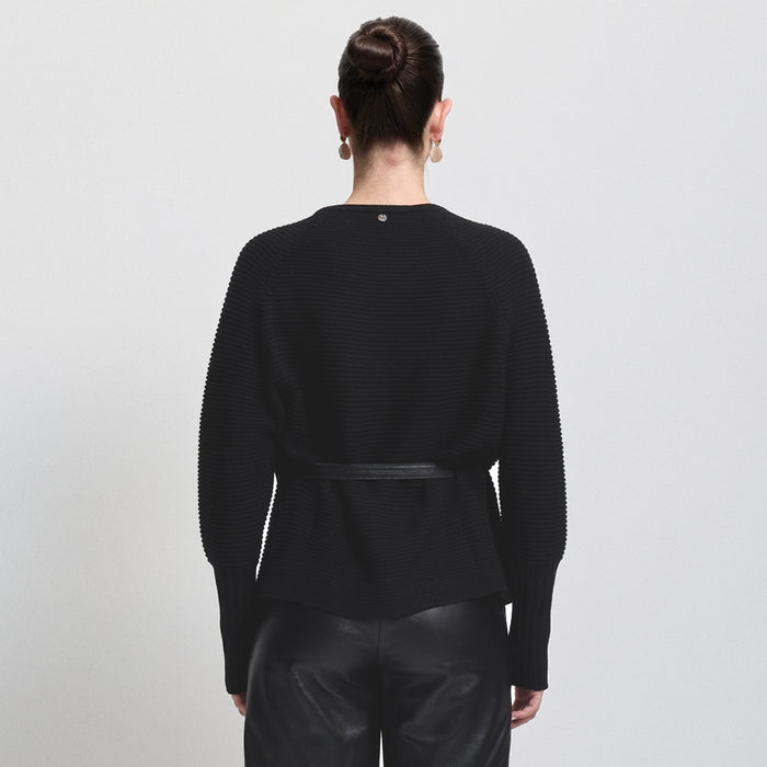 Eliana Cashmere Blend Knit - Jet Black