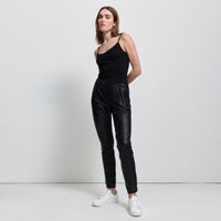 Frankie Jogger Pant - Jet Black Leather