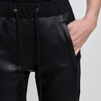 Frankie Jogger Pant - Jet Black Leather