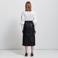 Gabriella Skirt - Jet Black Leather