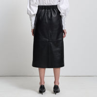 Gabriella Skirt - Jet Black Leather