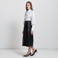Gabriella Skirt - Jet Black Leather