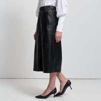 Gabriella Skirt - Jet Black Leather