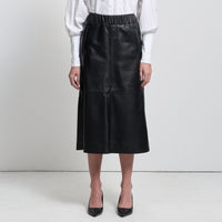Gabriella Skirt - Jet Black Leather