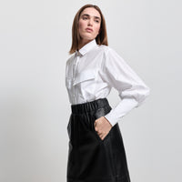 Gabriella Skirt - Jet Black Leather