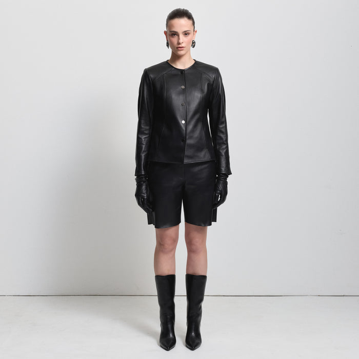 Ida Jacket - Jet Black Leather