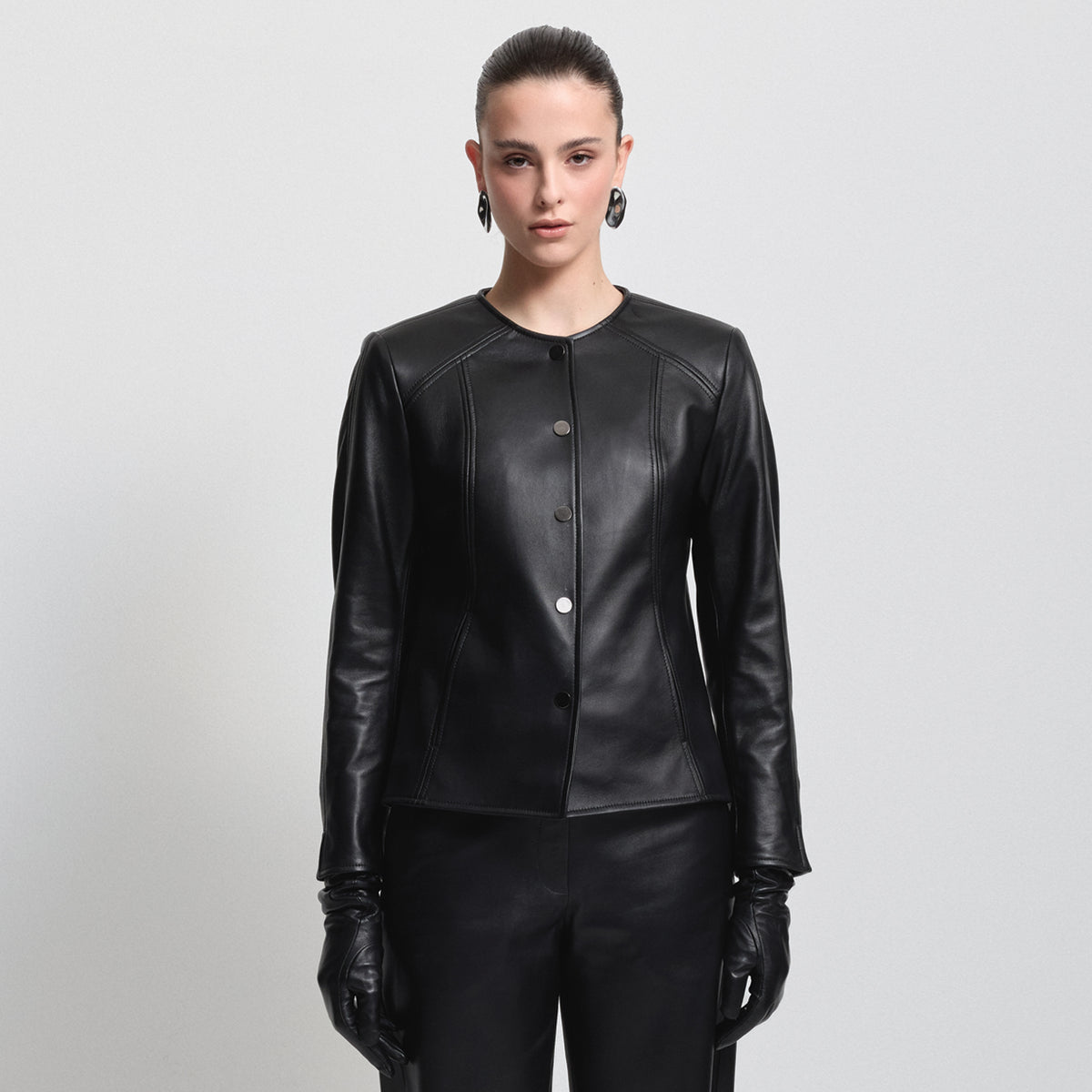 Ida Jacket - Jet Black Leather