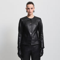 Ida Jacket - Jet Black Leather