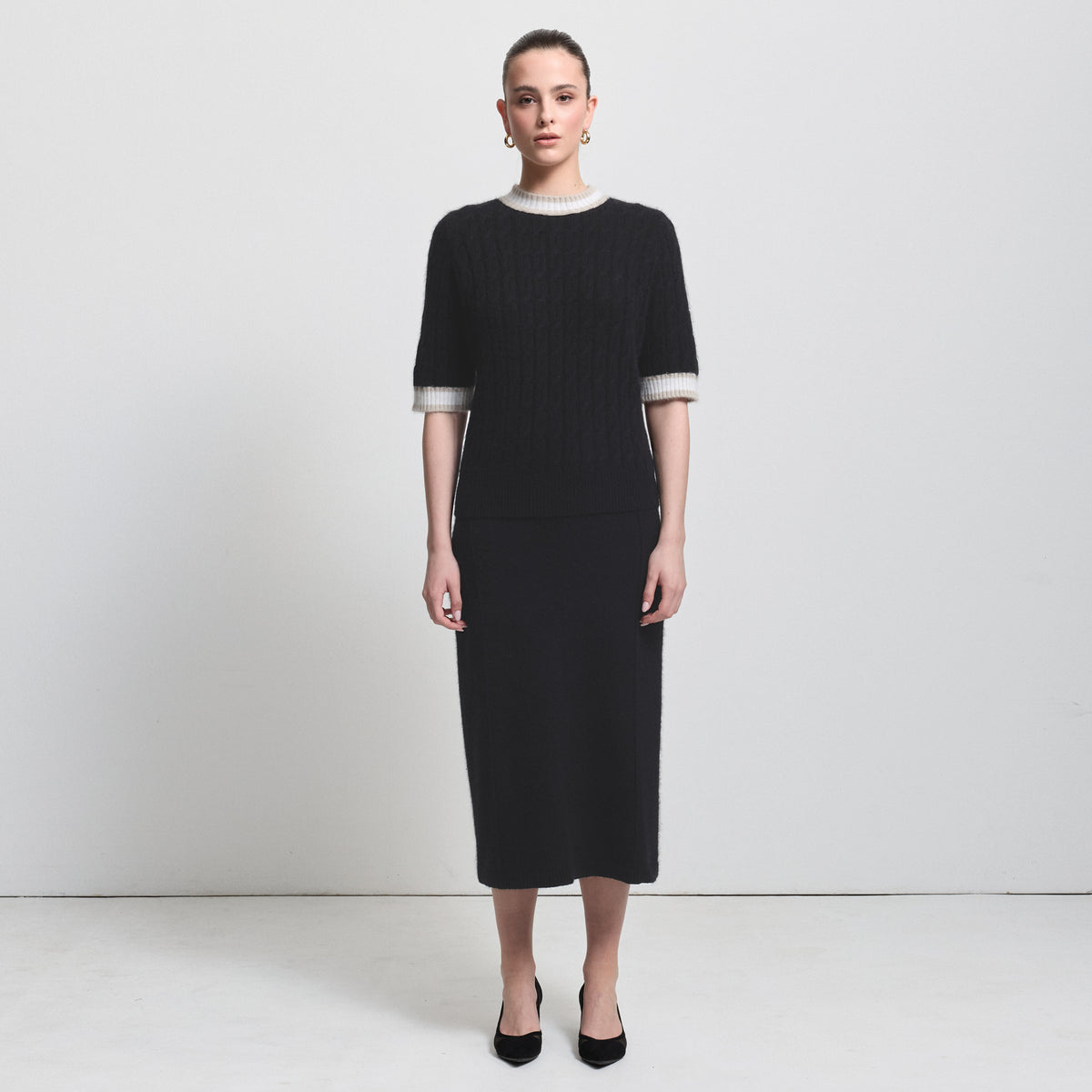 Claudine Knit Skirt - Jet Black