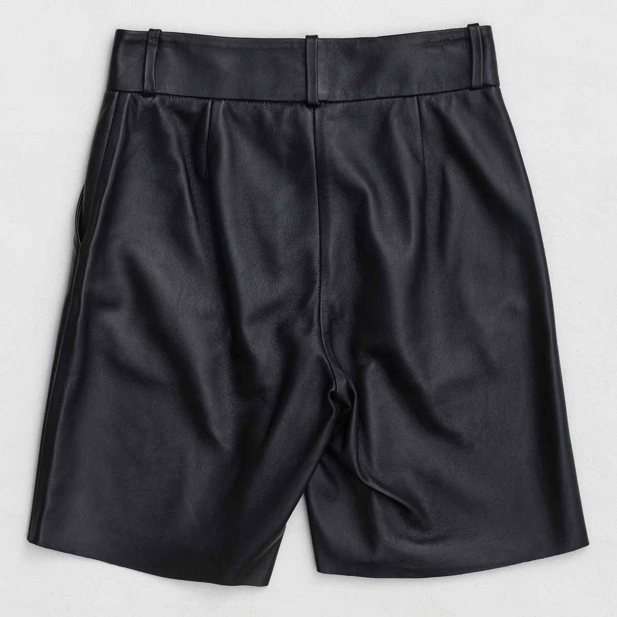 Xavier Shorts - Jet Black Leather