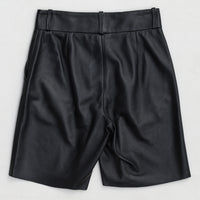 Xavier Shorts - Jet Black Leather