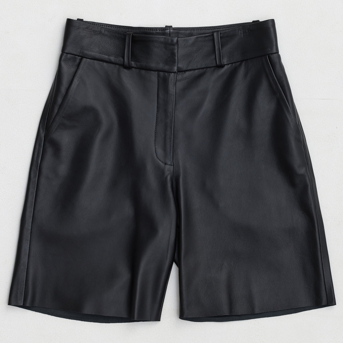 Xavier Shorts - Jet Black Leather