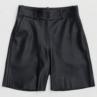 Xavier Shorts - Jet Black Leather