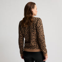 Carmel - Reversible Cashmere Crew Knit - Leopard