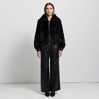 Luisa Shearling Jacket - Jet Black
