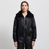 Luisa Shearling Jacket - Jet Black