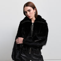 Luisa Shearling Jacket - Jet Black