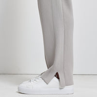 Base Layer Wide Leg Knit Pant- Oyster
