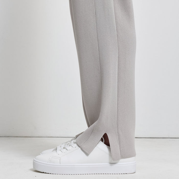 Base Layer Wide Leg Knit Pant- Oyster