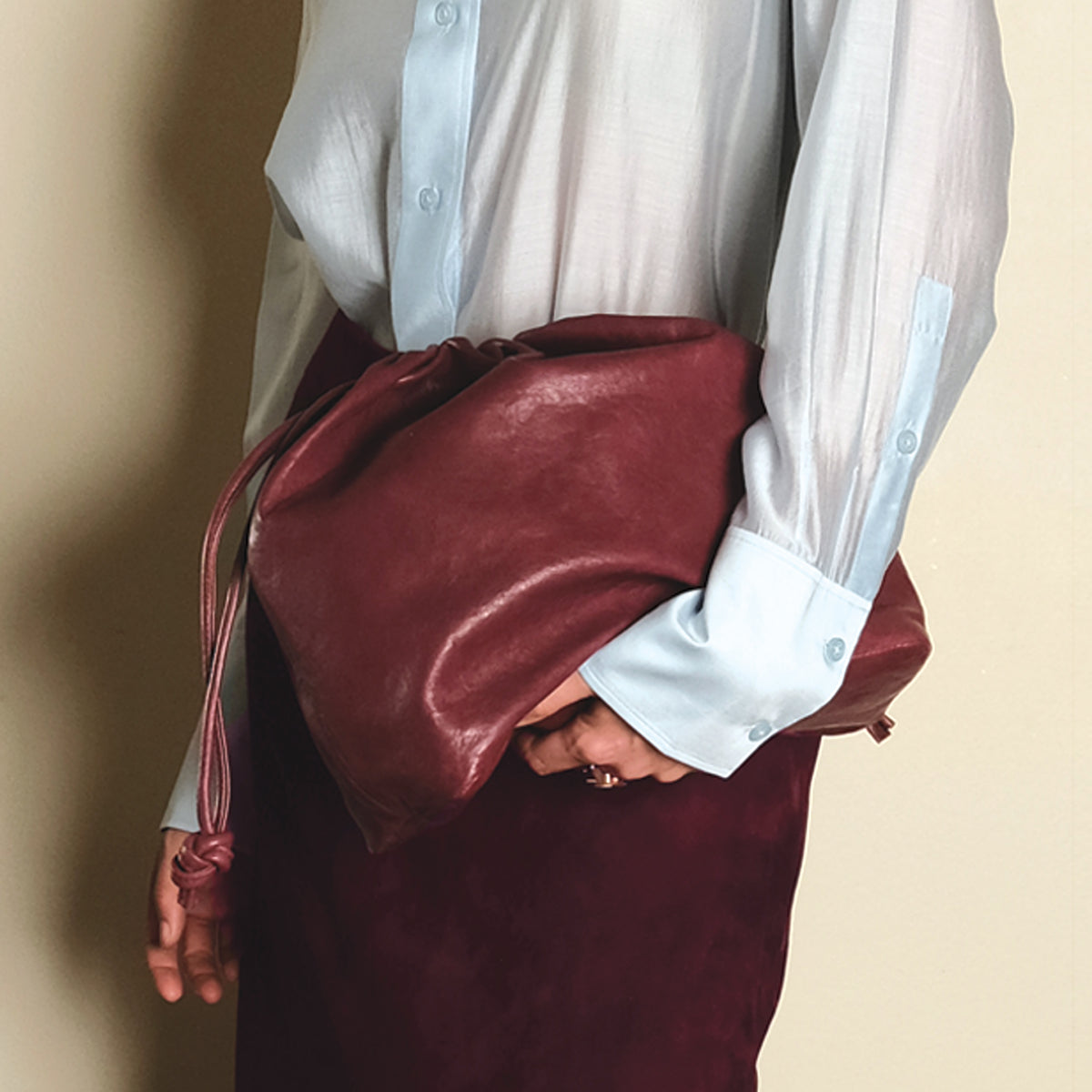 Olympia Clutch - Bordeaux Leather