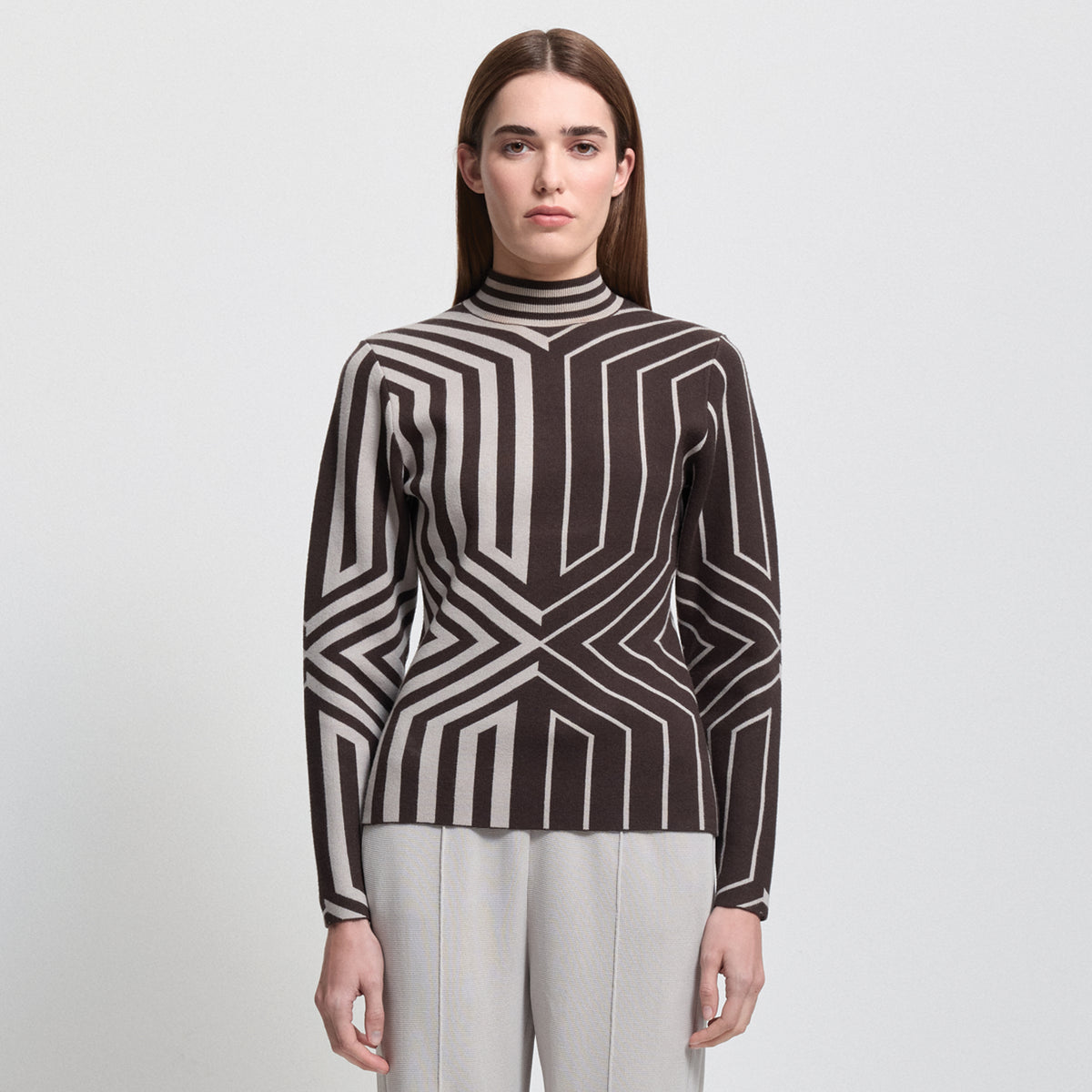 Base Layer Jacquard Knit - Espresso