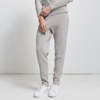 Base Layer Relaxed Straight Leg Knit Pant- Oyster