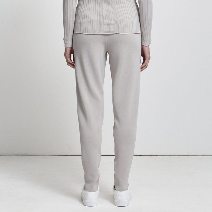 Base Layer Relaxed Straight Leg Knit Pant- Oyster