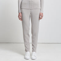 Base Layer Relaxed Straight Leg Knit Pant- Oyster